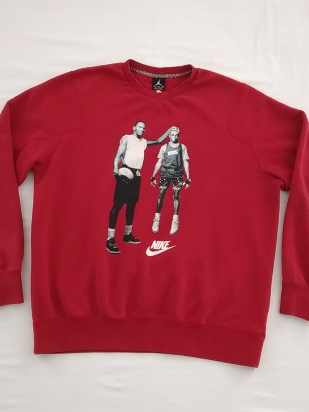 Nike Men's Red Crewneck Sweatshirt with Michael Jordan Graphic
